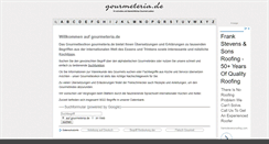 Desktop Screenshot of gourmeteria.de